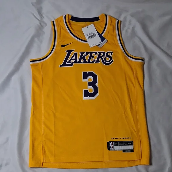Nike Los Angeles Lakers Gold #3 Basketball Jersey - Picture 1 of 4